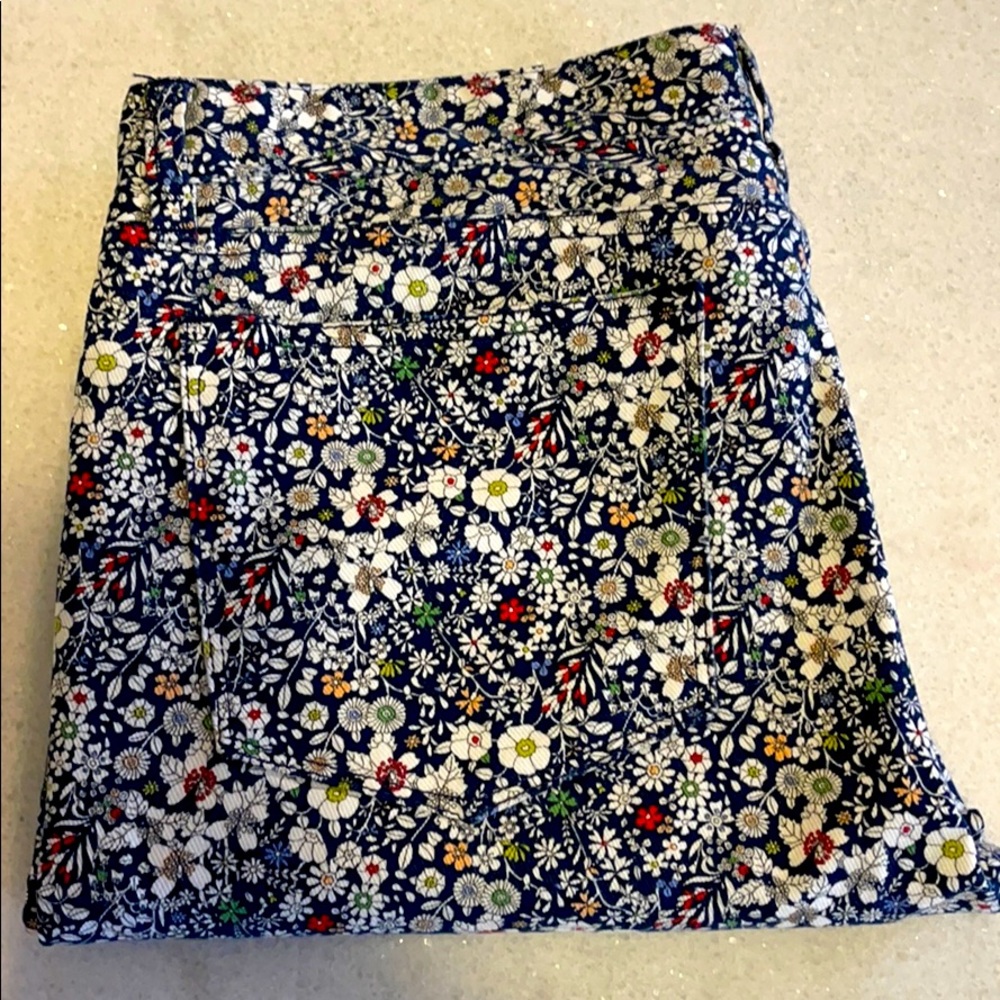 J.Crew Floral Toothpick Jeans